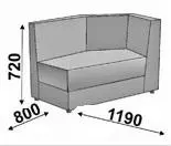 Диванная секция, правая FORUM. Фото 1