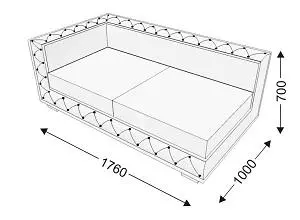 Диванная секция тройная с 1 подл. KLIFORD. Фото 1