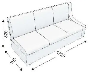 Диванная секция тройная с 1 подлокотником (левым) KLERK-9. Фото 1