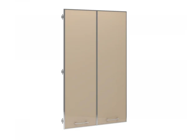 Двери средние стеклянные в алюминиевой раме JNS502. Фото 1