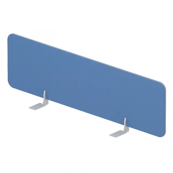 Экран настольный фронтальный (ткань, алюминиевый кант) для стола bench ш.140см (с кронштейнами) UDSFFB140. Фото 1