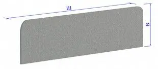 Экран тканевый фронтальный на бенч с серым кронштейном 985. Фото 1