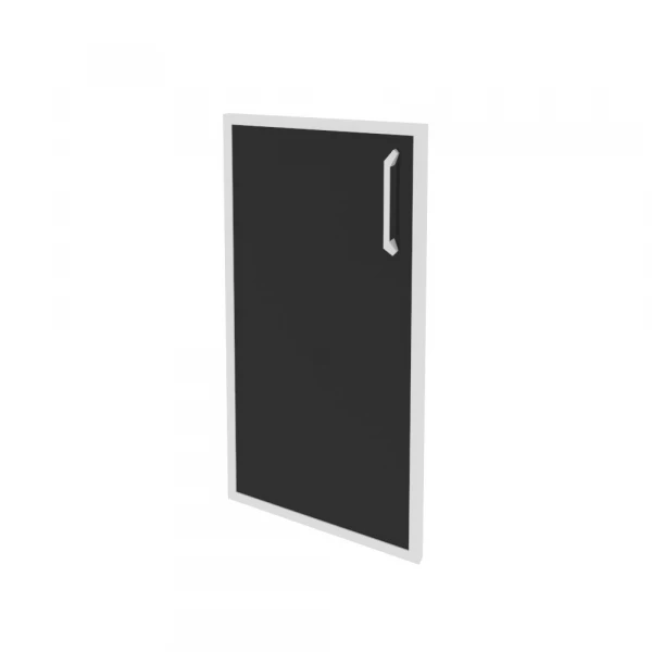 Фасад стекло в раме низкий левый (лакобель, черный) O.SR-3(L) black. Фото 1