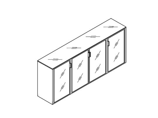 GALA Шкаф низкий 4 двери