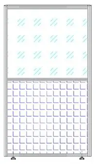 Комбинированный модуль (высота глухой части 1300 мм). Фото 1