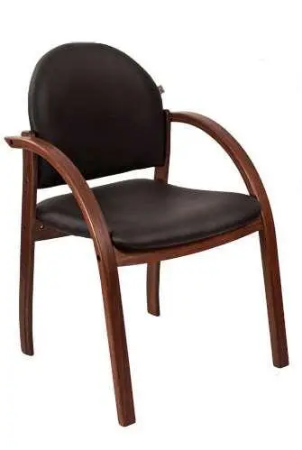 Кресло для посетителя Janet (подлокотники - темный орех). Фото 1