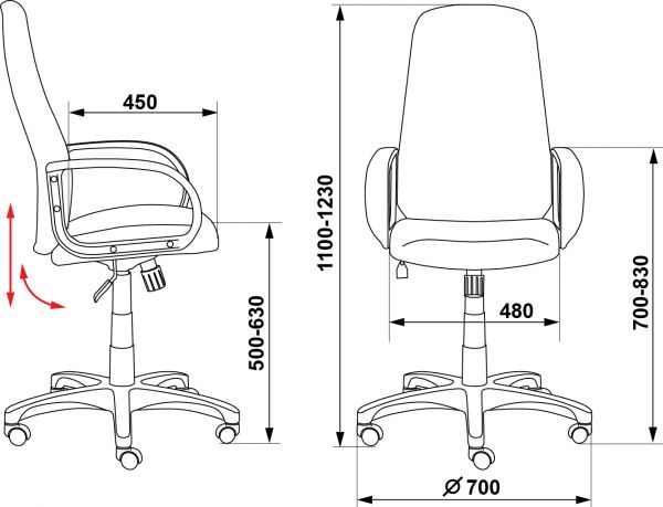 Кресло для руководителя Бюрократ CH-808AXSN. Фото 20