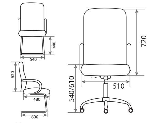 Кресло для руководителя Max Alu1. Фото 2