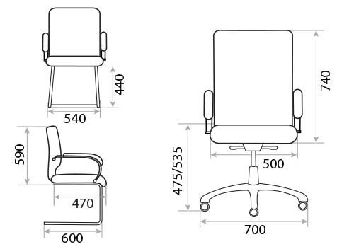 Кресло для руководителя Orion Wood chrome. Фото 2