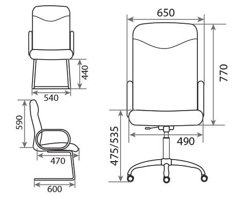 Кресло для руководителя Sparta steel chrome. Фото 2