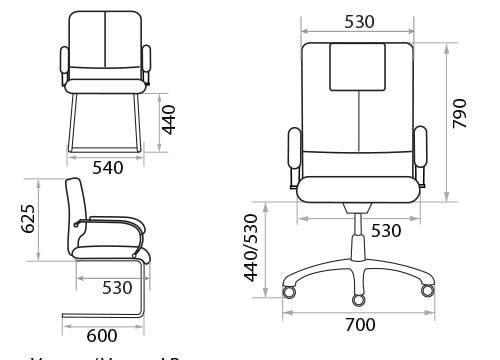 Кресло для руководителя Verona steel chrome. Фото 2