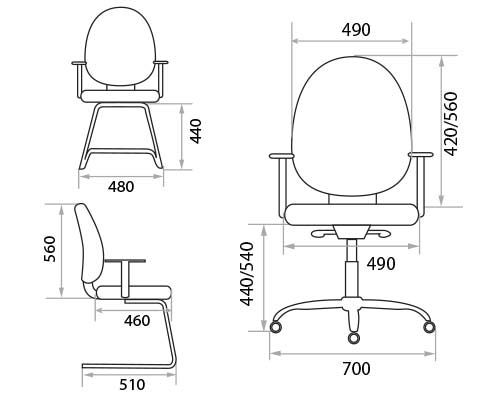Кресло для сотрудника Arcadia sync gtpHCh1. Фото 2