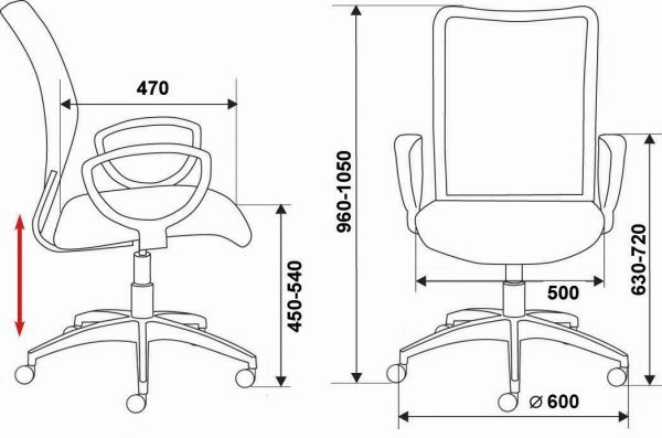 Кресло для сотрудника CH-599. Фото 5