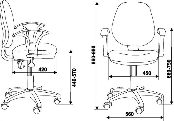 Кресло для сотрудника CH-725AXSN. Фото 4