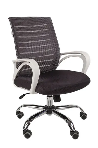 Кресло для сотрудника РК 16 белый ПЛ ХРОМ. Фото 1