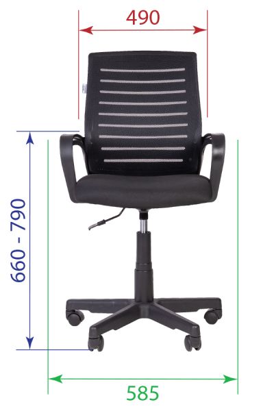 Кресло для сотрудника РК 16 белый ПЛ ТОП. Фото 4