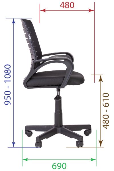 Кресло для сотрудника РК 16 белый ПЛ ТОП. Фото 5