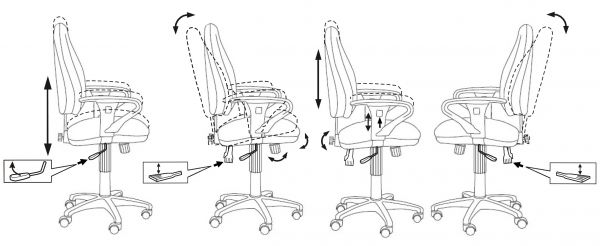 Кресло для сотрудника T-612AXSN. Фото 10