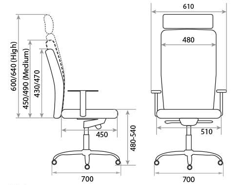 Кресло для сотрудника Tecton Medium gts. Фото 2