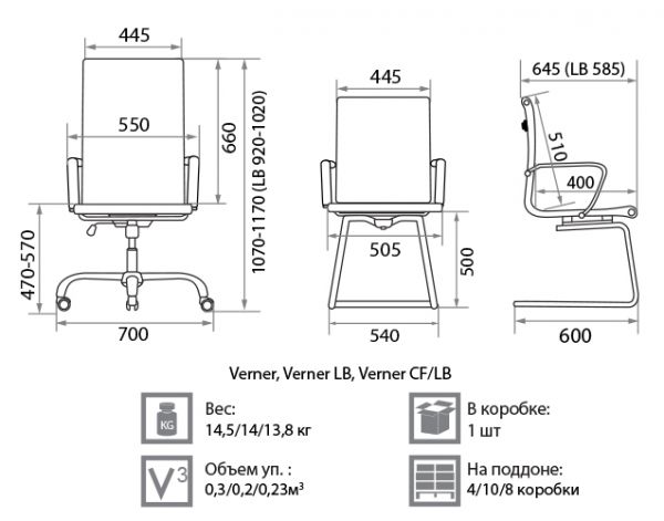 Кресло для сотрудника Verner gtpCh1. Фото 3