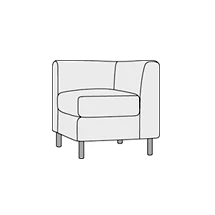 Кресло с левым подлокотником Домино арт.1Б. Фото 1