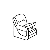 Кресло с правым подлокотником с ящиком Вавилон арт.1В. Фото 1