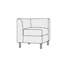 Кресло с правым подлокотником Домино арт.1В. Фото 1