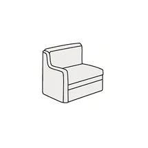 Кресло с правым подлокотником Бостон арт.1В. Фото 1