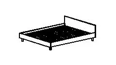 Кровать двуспальная с изголовьем, на ортопедическом основании Т-405. Фото 1