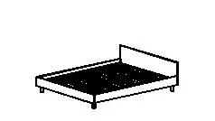 Кровать двуспальная с изголовьем, на ортопедическом основании Т- 403. Фото 1