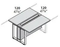 Модуль для стола переговоров, ножки хромированные 146684. Фото 1