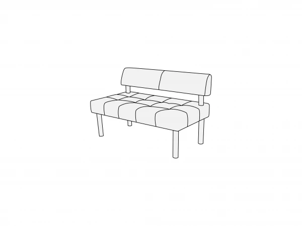 Модуль двухместный без подлокотников 2С. Фото 1