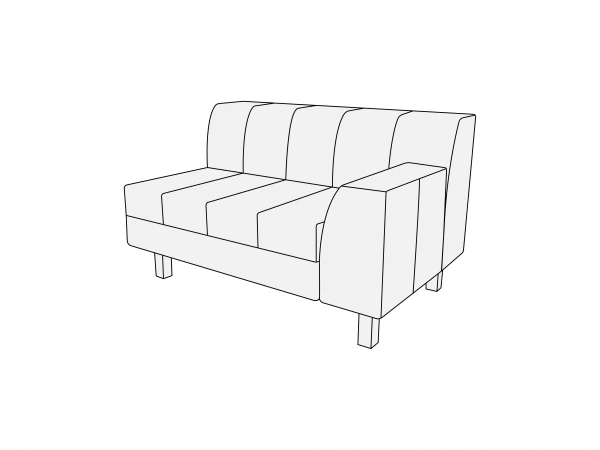 Модуль двухместный правый 2П. Фото 1