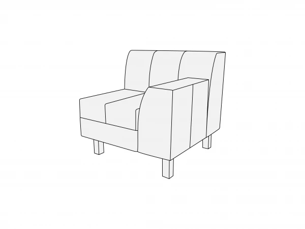 Модуль одноместный правый 1П. Фото 1