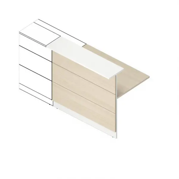 Модуль приставной с навесными панелями FLHPA080. Фото 1