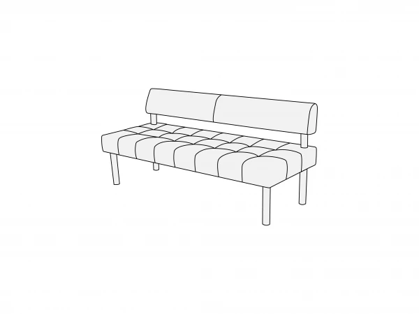 Модуль трехместный без подлокотников 3С. Фото 1