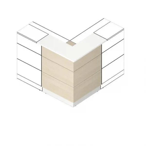 Модуль угловой с навесными панелями FLHPC90. Фото 1