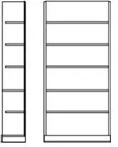 МОДУЛЬНЫЙ ШКАФ "ШИРОКИЙ" 965 , (Подиум , 5 полок и внутрен. боковины, задн. стенка) 01171 LX. Фото 1