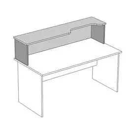 Надстройка к столу с вырезом правая 471. Фото 1