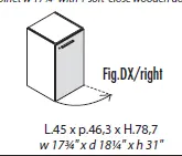 Низкий шкаф с 1 ящиком левый 156 901. Фото 1