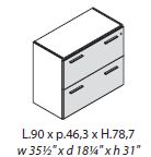 Низкий шкаф с 2 ящиками