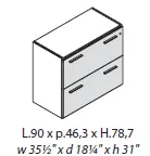 Низкий шкаф с 2 ящиками 156797. Фото 1