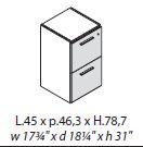 Низкий шкаф с 2 ящиками