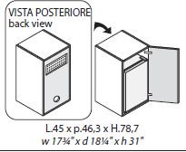 Низкий шкаф с холодильником