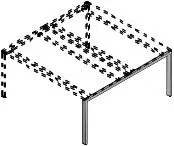 Опора конечная для двух столешниц глубиной 800мм OSP-03. Фото 1