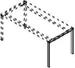 Опора конечная для столешницы глубиной 600мм OSP-02. Фото 1