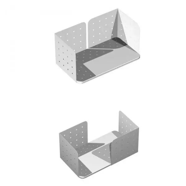 Полка прямоугольная с фланцами и бортиками КВ 0424. Фото 1