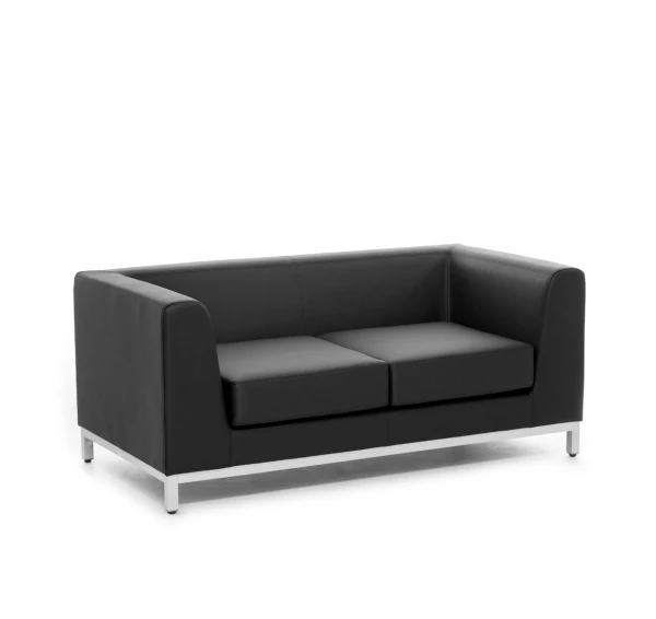 R DIVA Диван 2м иск.кожа метал DIVA 2 Dollaro black. Фото 1