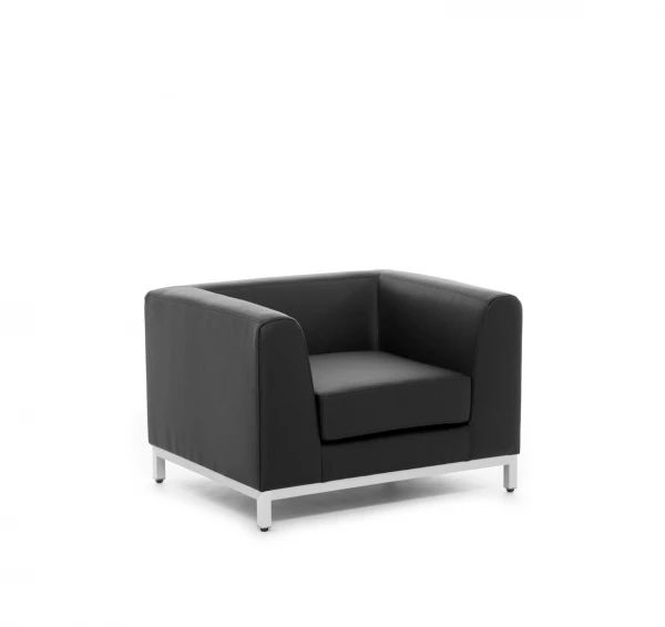 R DIVA Кресло иск.кожа металл DIVA 1 Dollaro black. Фото 1