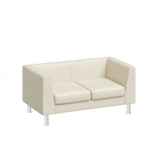 R EVA Диван 2мест кожа, металл EVA 2 Ivory 22042. Фото 1